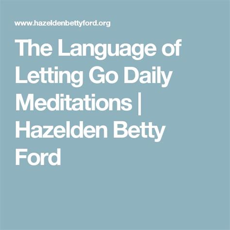 betty ford language of letting go